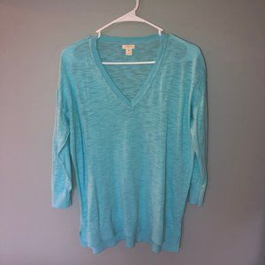 J.Crew Light Blue V-Neck Sweater